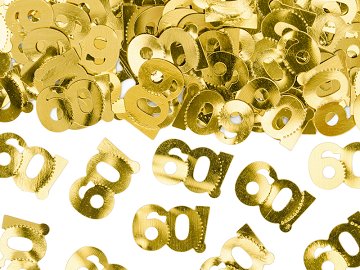 Metallic confetti, number 60, 15g