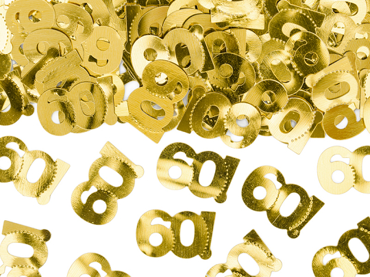 Metallic confetti, number 60, 15g