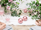 Candle Sphere, metallic, rose gold, 6cm (1 pkt / 10 pc.)