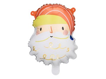 Foil balloon Santa, 26x31 cm mix (1 pkt / 5 pc.)