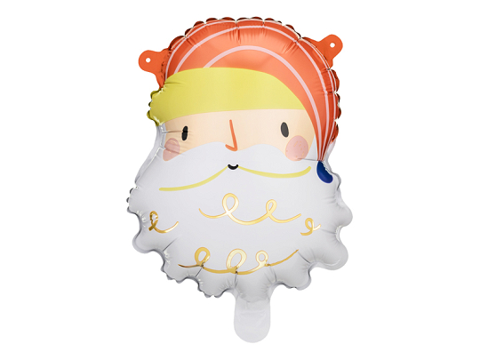 Foil balloon Santa, 26x31 cm mix (1 pkt / 5 pc.)