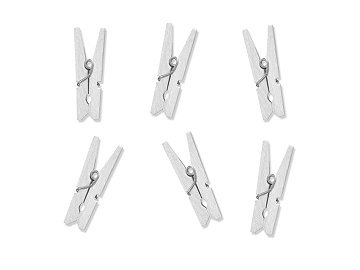 Wooden pegs, white (1 pkt / 20 pc.)