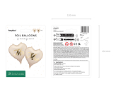 Foil balloons hearts MR and MRS, 45 cm, mix (1 pkt / 2 pc.)