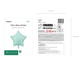 Foil Balloon Star, 48cm, green