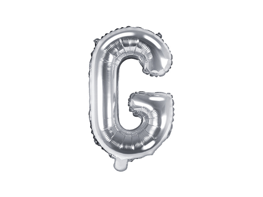Foil Balloon Letter ''G'', 35cm, silver