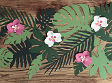 Decorations Aloha - Tropical leaves, mix (1 pkt / 21 pc.)