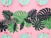 Decorations Aloha - Tropical leaves, mix (1 pkt / 21 pc.)