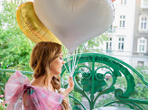 Foil balloon Heart, 75x64,5 cm, white
