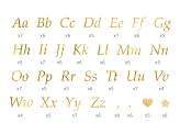 Letter Stickers, gold
