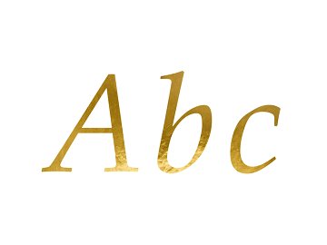 Letter Stickers, gold