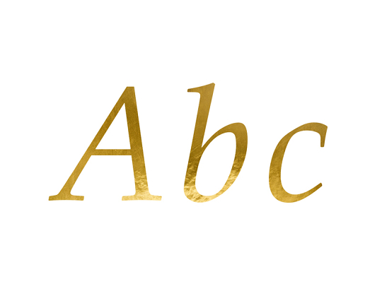 Letter Stickers, gold
