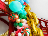 Foil balloon garland Chain, gold (1 pkt / 14 pc.)