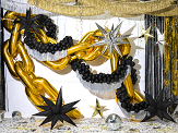 Foil balloon garland Chain, gold (1 pkt / 14 pc.)