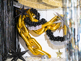 Foil balloon garland Chain, gold (1 pkt / 14 pc.)