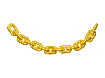 Foil balloon garland Chain, gold (1 pkt / 14 pc.)