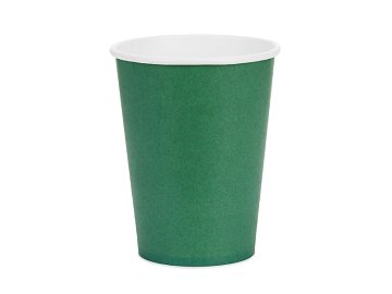 Paper Cups, dark green, 250ml (1 pkt / 6 pc.)