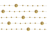 Pearl garlands, gold, 1.3m (1 pkt / 5 pc.)