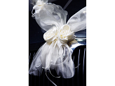 Organza garlands, cream, 1.8m (1 pkt / 2 pc.)