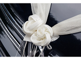 Organza garlands, cream, 1.8m (1 pkt / 2 pc.)