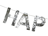 Happy Birthday Banner, 2.2m, silver