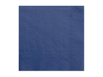 Napkins, 3 layers, navy blue, 33x33cm (1 pkt / 20 pc.)