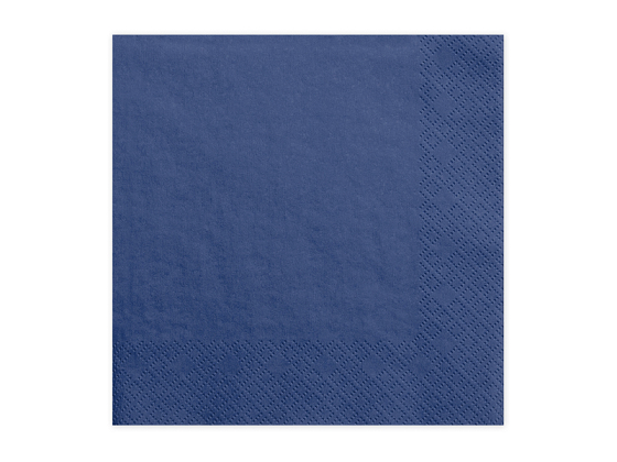 Napkins, 3 layers, navy blue, 33x33cm (1 pkt / 20 pc.)