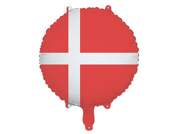 Foil balloon Danish Flag, 35 cm, mix