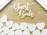 Wooden guest book, 30.5x43cm