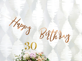 Banner Happy Birthday, rose gold, 16.5x62cm