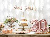 Banner Happy Birthday, rose gold, 16.5x62cm