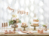 Banner Happy Birthday, rose gold, 16.5x62cm