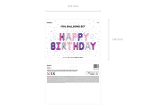 Foil Balloon Happy Birthday, 340x35cm, mix