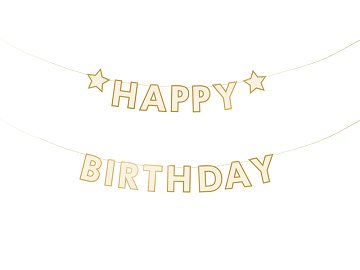 Banner Happy Birthday mix, 220x14.5 cm