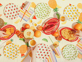 Paper tablecloth Fruits, 180x120 cm, mix