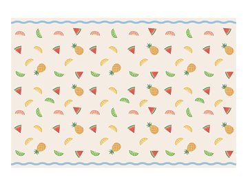 Paper tablecloth Fruits, 180x120 cm, mix