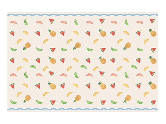 Paper tablecloth Fruits, 180x120 cm, mix