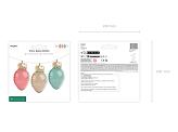 Foil balloon Christmas lights, 100x60 cm, green-red-gold (1 pkt / 3 pc.)