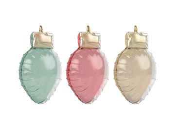 Foil balloon Christmas lights, 100x60 cm, green-red-gold (1 pkt / 3 pc.)