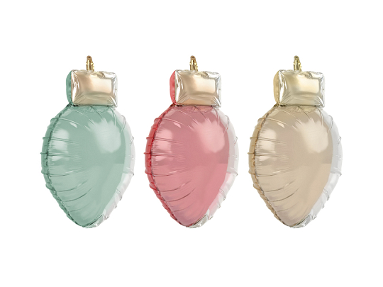 Foil balloon Christmas lights, 100x60 cm, green-red-gold (1 pkt / 3 pc.)