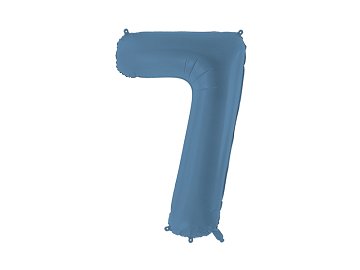 Foil Balloon Number ''7'', 86cm, navy blue