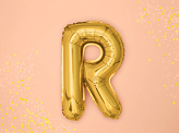 Foil Balloon Letter ''R'', 35cm, gold