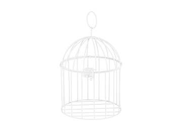 Decorative bird cage, 24 cm, white