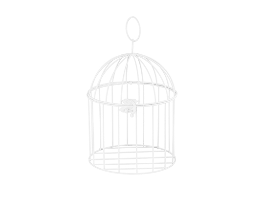 Decorative bird cage, 24 cm, white