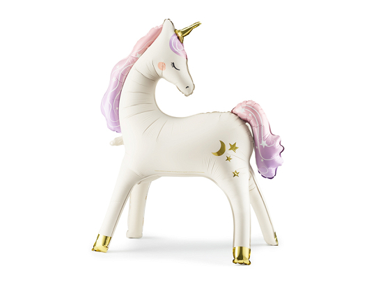 Standing Foil Balloon Unicorn, 95x86 cm, mix