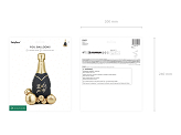 Standing foil balloon Bubble Bottle, 79x114 cm, black and gold