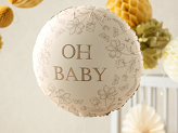 Foil Balloon Disc Oh Baby, 35x35 cm, mix