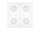 Napkins First Communion - IHS, 33x33cm, silver (1 pkt / 20 pc.)