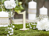 Wooden table numbers, 10.5cm (1 pkt / 10 pc.)