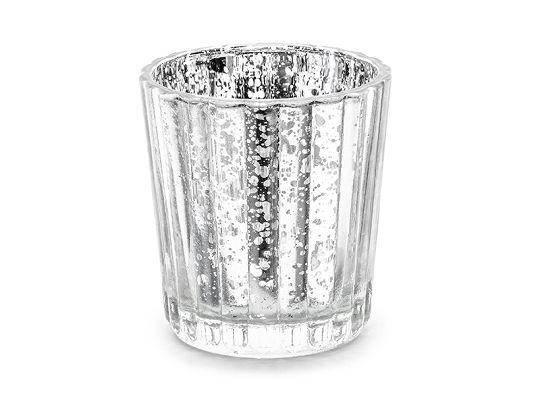 Candle holder, silver, 6cm (1 pkt / 4 pc.)