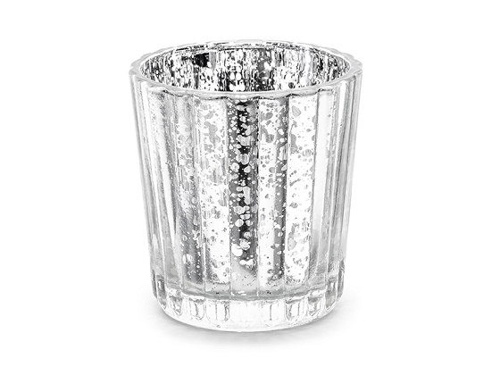 Candle holder, silver, 6cm (1 pkt / 4 pc.)